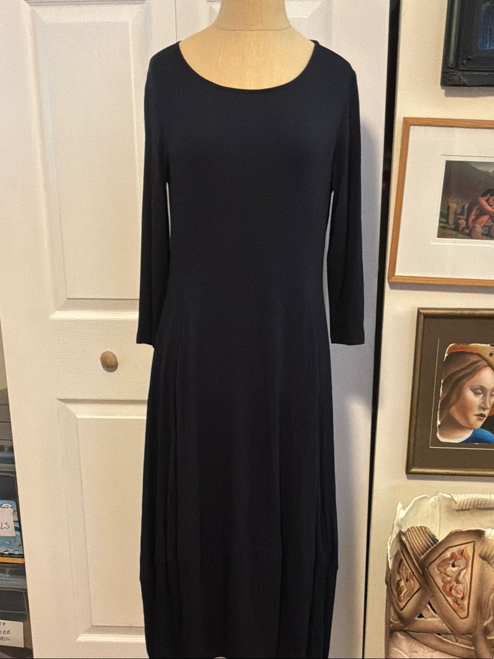 Comfy USA Long Sleeve Navy Maxi Dress